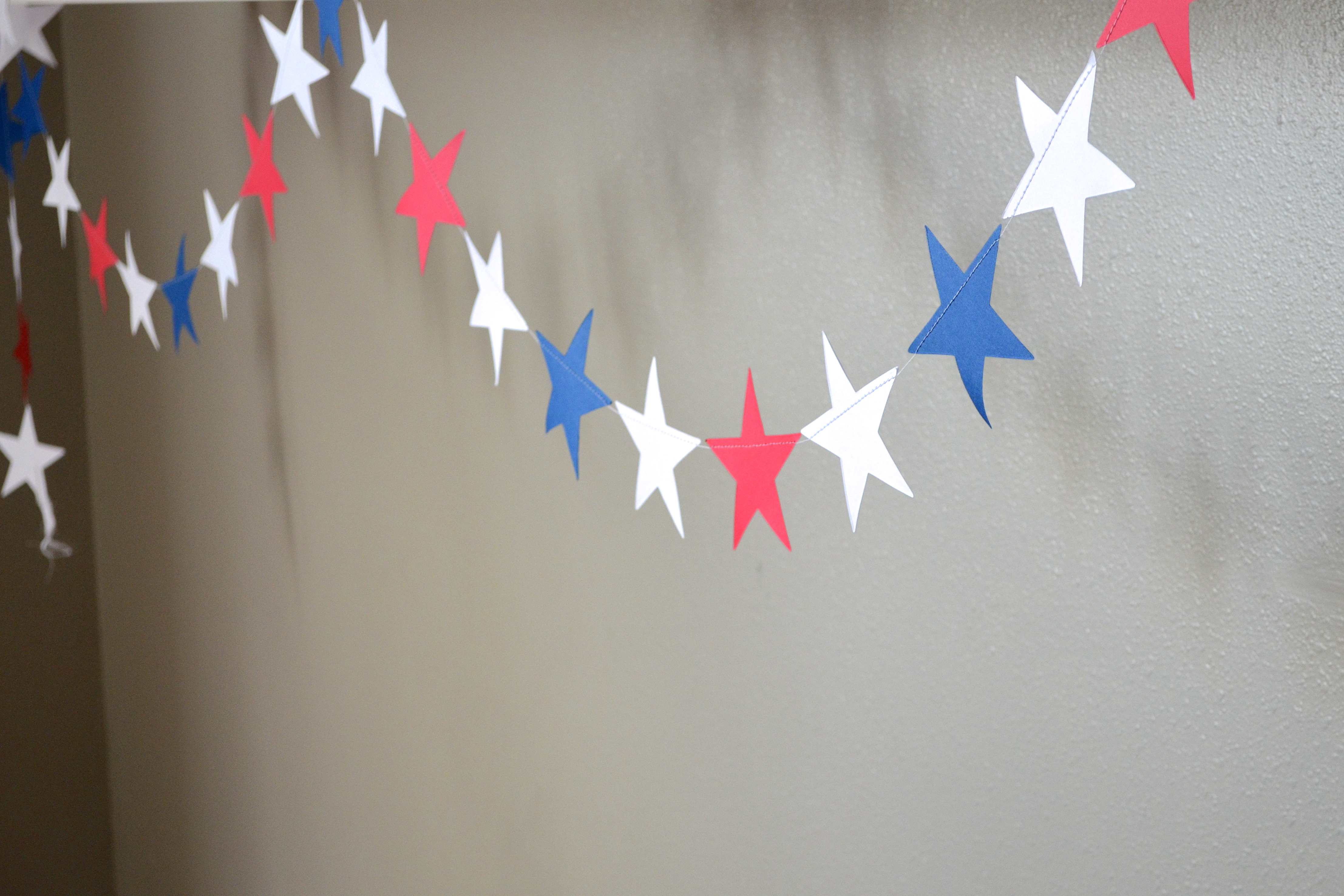 Extra Large Red, White and Blue Star Garland from the Path Less Traveled